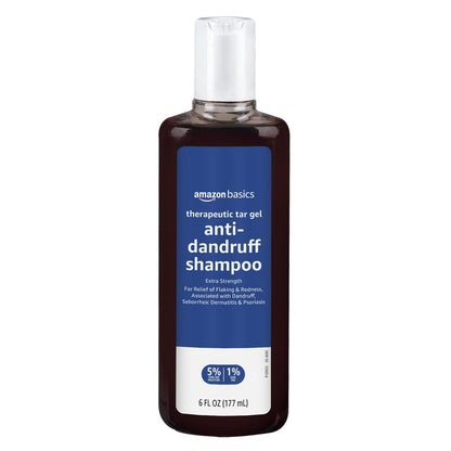 Therapeutic Coal Tar Anti-Dandruff Shampoo Extra Strength 1%, for Seborrheic Dermatitis, Psoriasis, Itching and Flaking Scalp, 6 Fl Oz