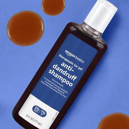 Therapeutic Coal Tar Anti-Dandruff Shampoo Extra Strength 1%, for Seborrheic Dermatitis, Psoriasis, Itching and Flaking Scalp, 6 Fl Oz