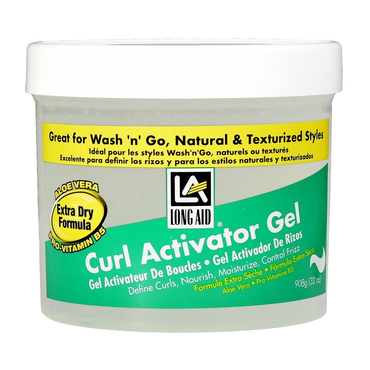 AmPro Long-Aid Activator Gel - Extra Dry, 32 oz - Aloe Vera, Protein & Vitamin B Complex for Defined Natural Curls Avelisse