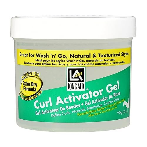 AmPro Long-Aid Activator Gel - Extra Dry, 32 oz - Aloe Vera, Protein & Vitamin B Complex for Defined Natural Curls Avelisse