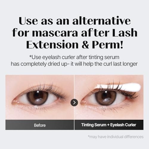 COSNORI Eyelash Tinting Serum 01 Deep Black - Korean Eyelash Boost Tinted Serum for Longer, Thicker Lashes & Brows - Lash Perm Essential - Vegan & Irritation Free, 0.3 fl.oz / 9g Avelisse