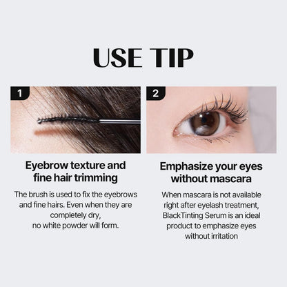 COSNORI Eyelash Tinting Serum 01 Deep Black - Korean Eyelash Boost Tinted Serum for Longer, Thicker Lashes & Brows - Lash Perm Essential - Vegan & Irritation Free, 0.3 fl.oz / 9g Avelisse