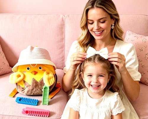 FonteeUS 3pcs Hair Brush Set - Folding Travel Brush, Fine Tooth Pocket Comb, Massage Head & Baby Braiding Brush for Kids and Adults in Green/Pink/Blue - görsel 4