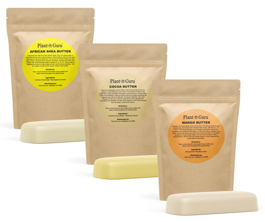 Shea, Mango and Cocoa Butter 8 oz. Bars – 100% Pure and Natural: No additives, fillers, or chemicals. Each butter – Image 1