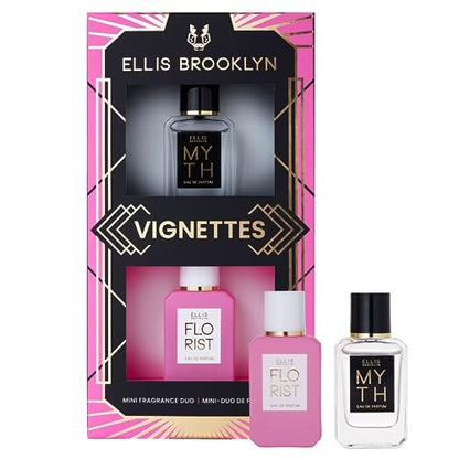 Ellis Brooklyn Vignettes Mini Fragrance Duo - Long Lasting Travel Size Perfume Set for Women, Clean Vegan Paraben-Free Cruelty-Free, 2 x 7.5 ml