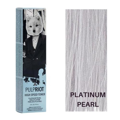 Pulp Riot High Speed Toner Platinum Pearl 3 oz - Fast Acting Hair Toner for Cool Blonde Tones