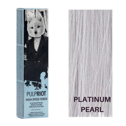 Pulp Riot High Speed Toner Platinum Pearl 3 oz - Fast Acting Hair Toner for Cool Blonde Tones