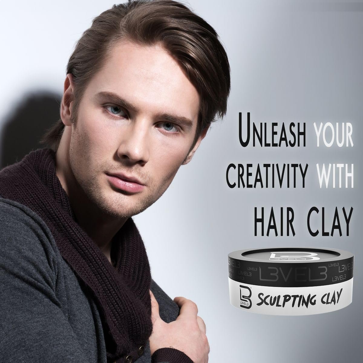 L3 Level 3 Hair Sculpting Clay – Premium Grade Hair Clay for Men, Long Lasting Hold & Natural Finish (5 oz) - görsel 9
