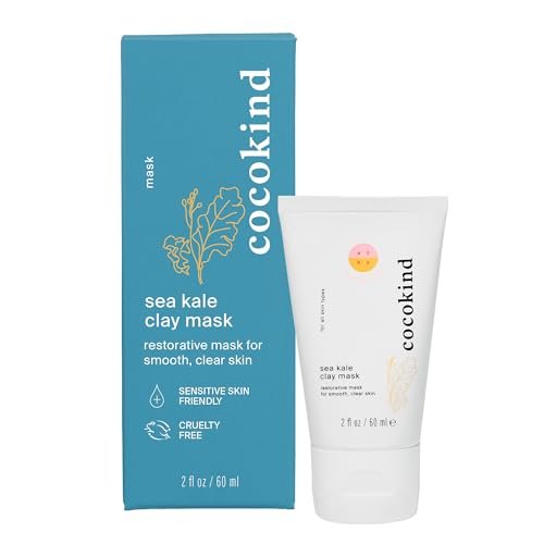 Cocokind Sea Kale Clay Mask – Gentle Exfoliating Clay Mask for Radiant, Smooth Skin with Blue Kale Sea Extract & Glacial Oceanic Clay, 2 Fl Oz Avelisse