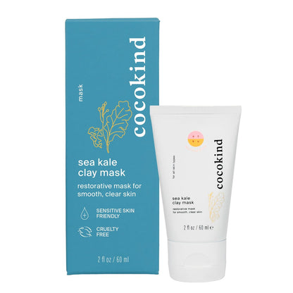 Cocokind Sea Kale Clay Mask – Gentle Exfoliating Clay Mask for Radiant, Smooth Skin with Blue Kale Sea Extract & Glacial Oceanic Clay, 2 Fl Oz Avelisse