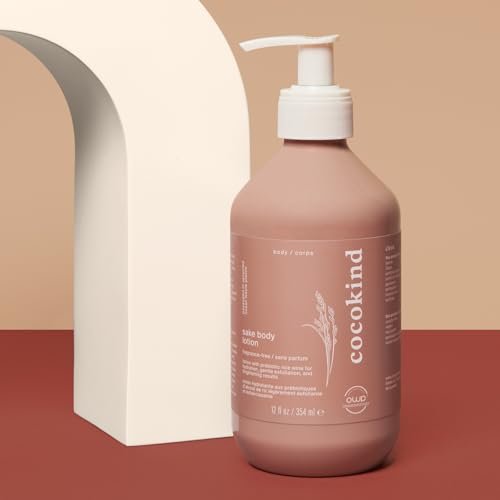 Cocokind Sake Body Lotion - Daily Lightweight Fragrance Free Moisturizer for Gentle Exfoliation & Skin Barrier Support, 12 Fl Oz Avelisse