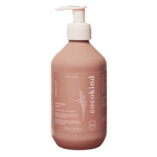 Cocokind Sake Body Lotion - Daily Lightweight Fragrance Free Moisturizer for Gentle Exfoliation & Skin Barrier Support, 12 Fl Oz Avelisse