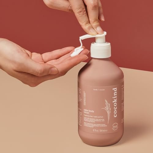 Cocokind Sake Body Lotion - Daily Lightweight Fragrance Free Moisturizer for Gentle Exfoliation & Skin Barrier Support, 12 Fl Oz Avelisse
