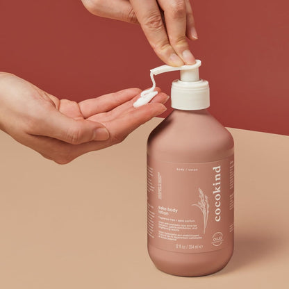 Cocokind Sake Body Lotion - Daily Lightweight Fragrance Free Moisturizer for Gentle Exfoliation & Skin Barrier Support, 12 Fl Oz Avelisse