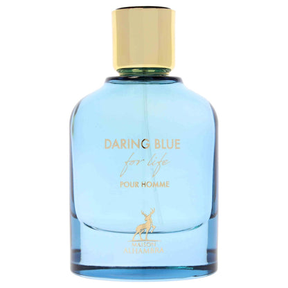 Daring Blue For Life by Maison Alhambra - 3.4 oz Eau de Parfum Spray for Men