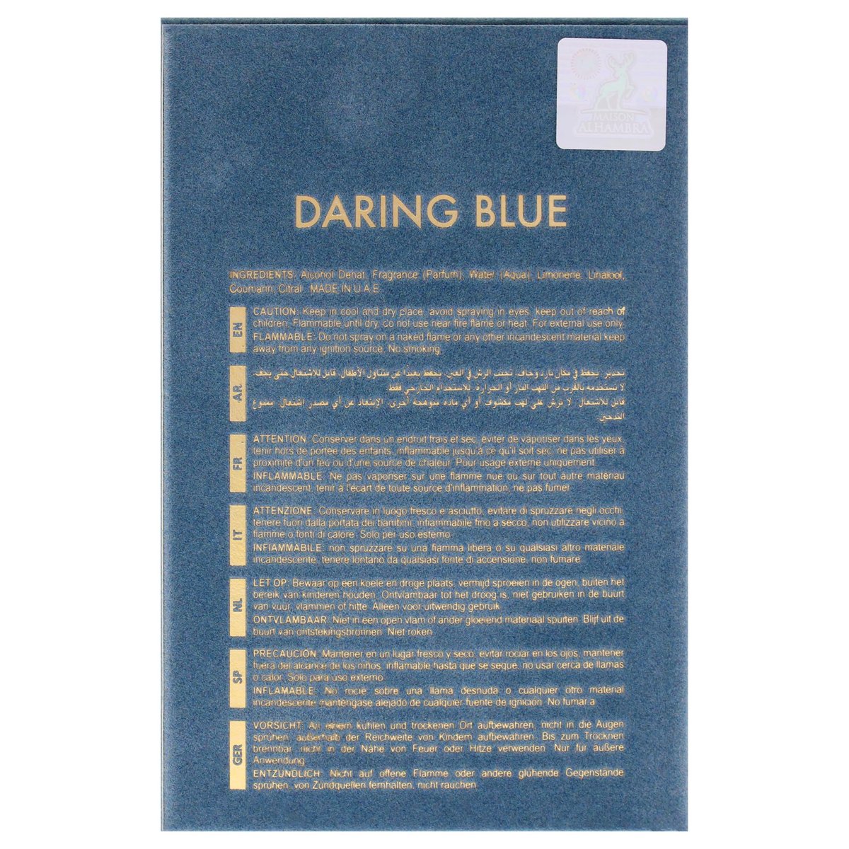 Daring Blue For Life by Maison Alhambra - 3.4 oz Eau de Parfum Spray for Men - görsel 13