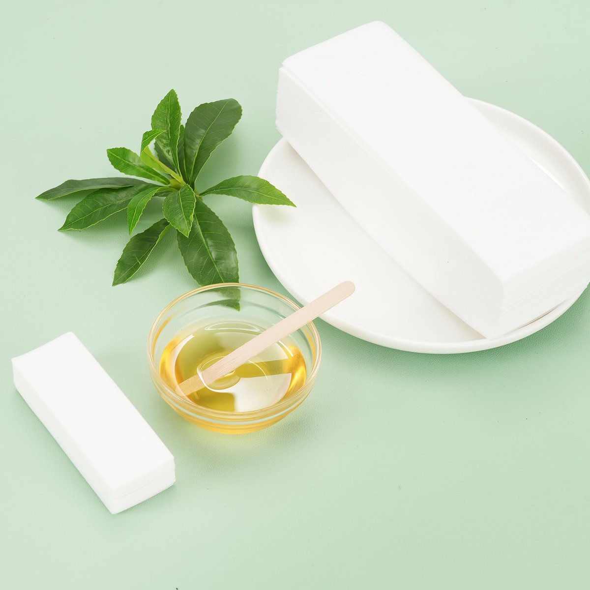 EWVVSS 600-Count Non Woven Wax Strips for Hair Removal - Body and Facial Epilating Wax Strips for Legs, Face, Chest, Back, and Bikini - görsel 3