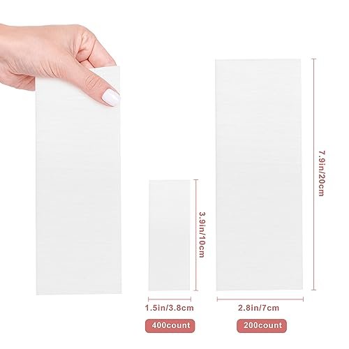 EWVVSS 600-Count Non Woven Wax Strips for Hair Removal - Body and Facial Epilating Wax Strips for Legs, Face, Chest, Back, and Bikini - görsel 6
