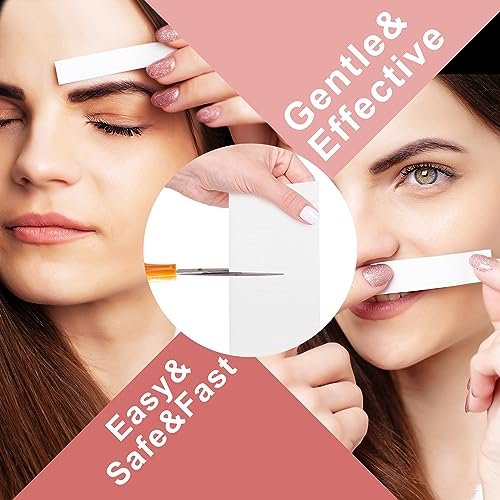 EWVVSS 600-Count Non Woven Wax Strips for Hair Removal - Body and Facial Epilating Wax Strips for Legs, Face, Chest, Back, and Bikini - görsel 10
