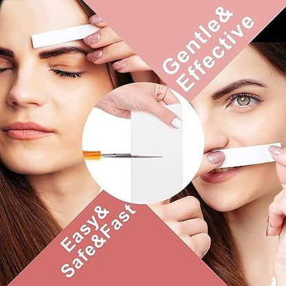 EWVVSS 600-Count Non Woven Wax Strips for Hair Removal - Body and Facial Epilating Wax Strips for Legs, Face, Chest, Back, and Bikini