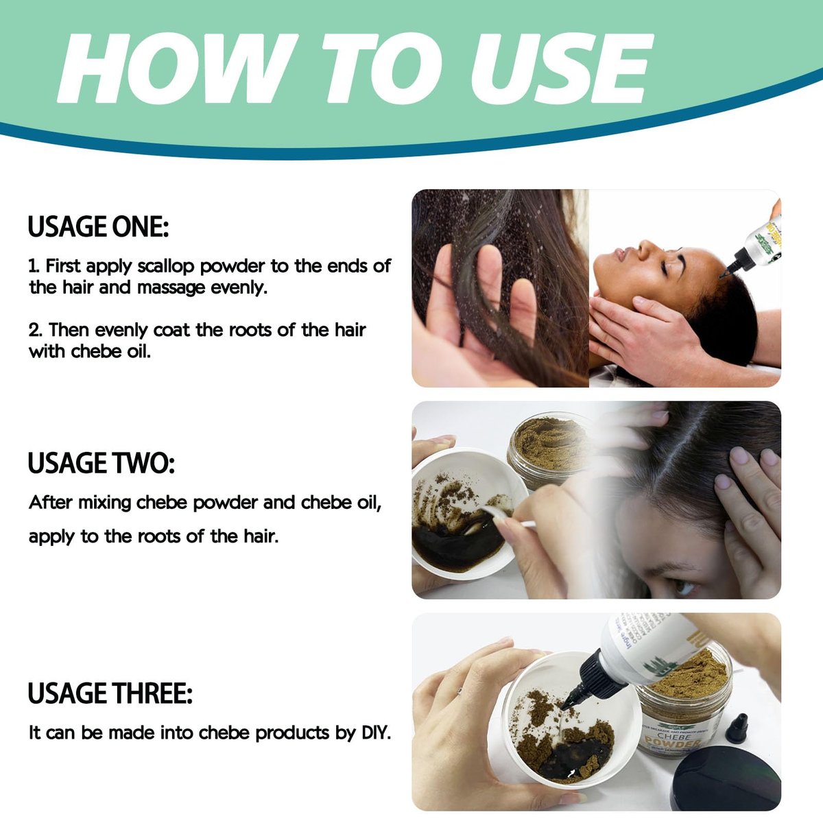 WOZUTUNT Organic African Chebe Powder for Enhanced Hair Growth, Strength & Long Moisturized Hair - 3.5 oz - görsel 13