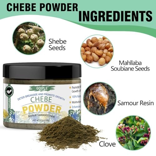 WOZUTUNT Organic African Chebe Powder for Enhanced Hair Growth, Strength & Long Moisturized Hair - 3.5 oz - görsel 4