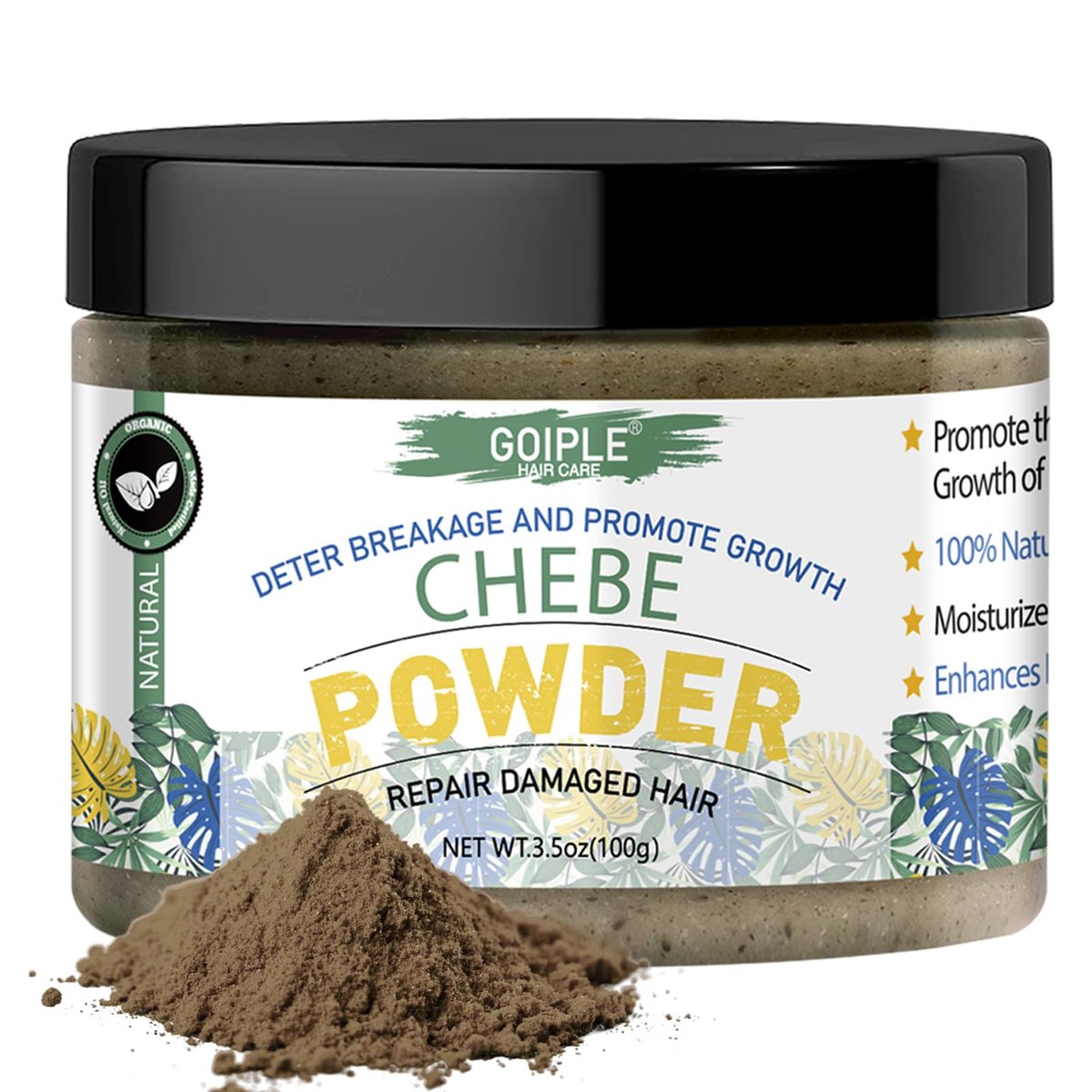 WOZUTUNT Organic African Chebe Powder for Enhanced Hair Growth, Strength & Long Moisturized Hair - 3.5 oz - görsel 1