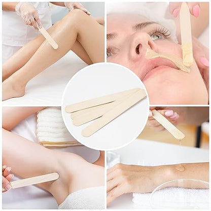 1200 Pieces Large Wooden Wax Sticks, 6-Inch Wood Waxing Sticks Wax Spatulas Applicator, Wood Craft Sticks for Body Hair Removal, Tongue Depressors, Popsicle Sticks Avelisse