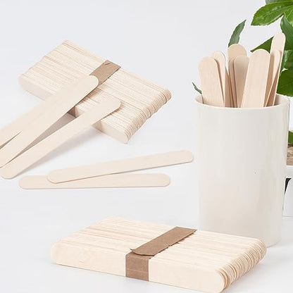 1200 Pieces Large Wooden Wax Sticks, 6-Inch Wood Waxing Sticks Wax Spatulas Applicator, Wood Craft Sticks for Body Hair Removal, Tongue Depressors, Popsicle Sticks Avelisse