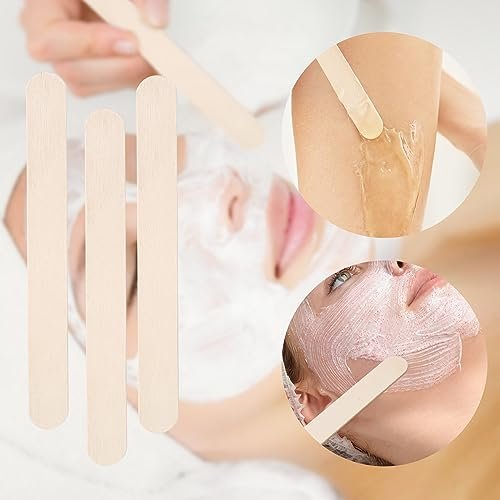 1200 Pieces Large Wooden Wax Sticks, 6-Inch Wood Waxing Sticks Wax Spatulas Applicator, Wood Craft Sticks for Body Hair Removal, Tongue Depressors, Popsicle Sticks Avelisse