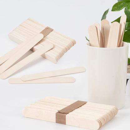 1200 Pieces Large Wooden Wax Sticks, 6-Inch Wood Waxing Sticks Wax Spatulas Applicator, Wood Craft Sticks for Body Hair Removal, Tongue Depressors, Popsicle Sticks Avelisse