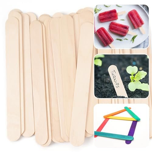 1200 Pieces Large Wooden Wax Sticks, 6-Inch Wood Waxing Sticks Wax Spatulas Applicator, Wood Craft Sticks for Body Hair Removal, Tongue Depressors, Popsicle Sticks Avelisse