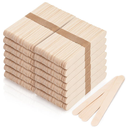 1200 Pieces Large Wooden Wax Sticks, 6-Inch Wood Waxing Sticks Wax Spatulas Applicator, Wood Craft Sticks for Body Hair Removal, Tongue Depressors, Popsicle Sticks Avelisse
