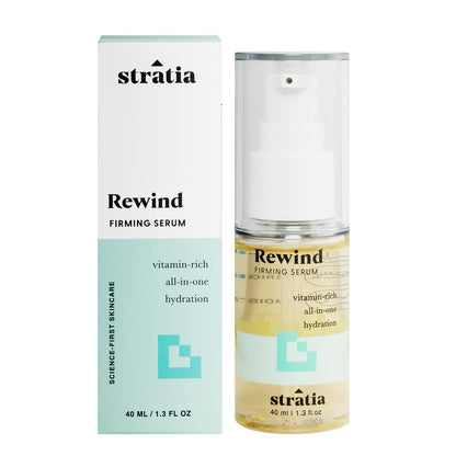 Stratia Rewind Firming & Hydrating Serum with Hyaluronic Acid & Niacinamide - DMAE for Smooth, Plump Skin, 1.3 Fl Oz Avelisse