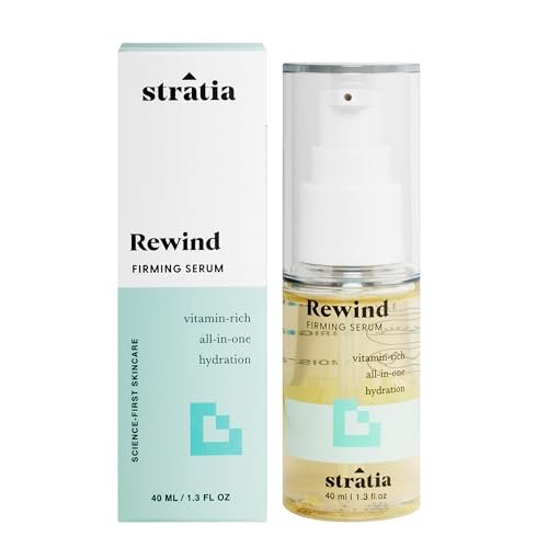 Stratia Rewind Firming & Hydrating Serum with Hyaluronic Acid & Niacinamide - DMAE for Smooth, Plump Skin, 1.3 Fl Oz Avelisse