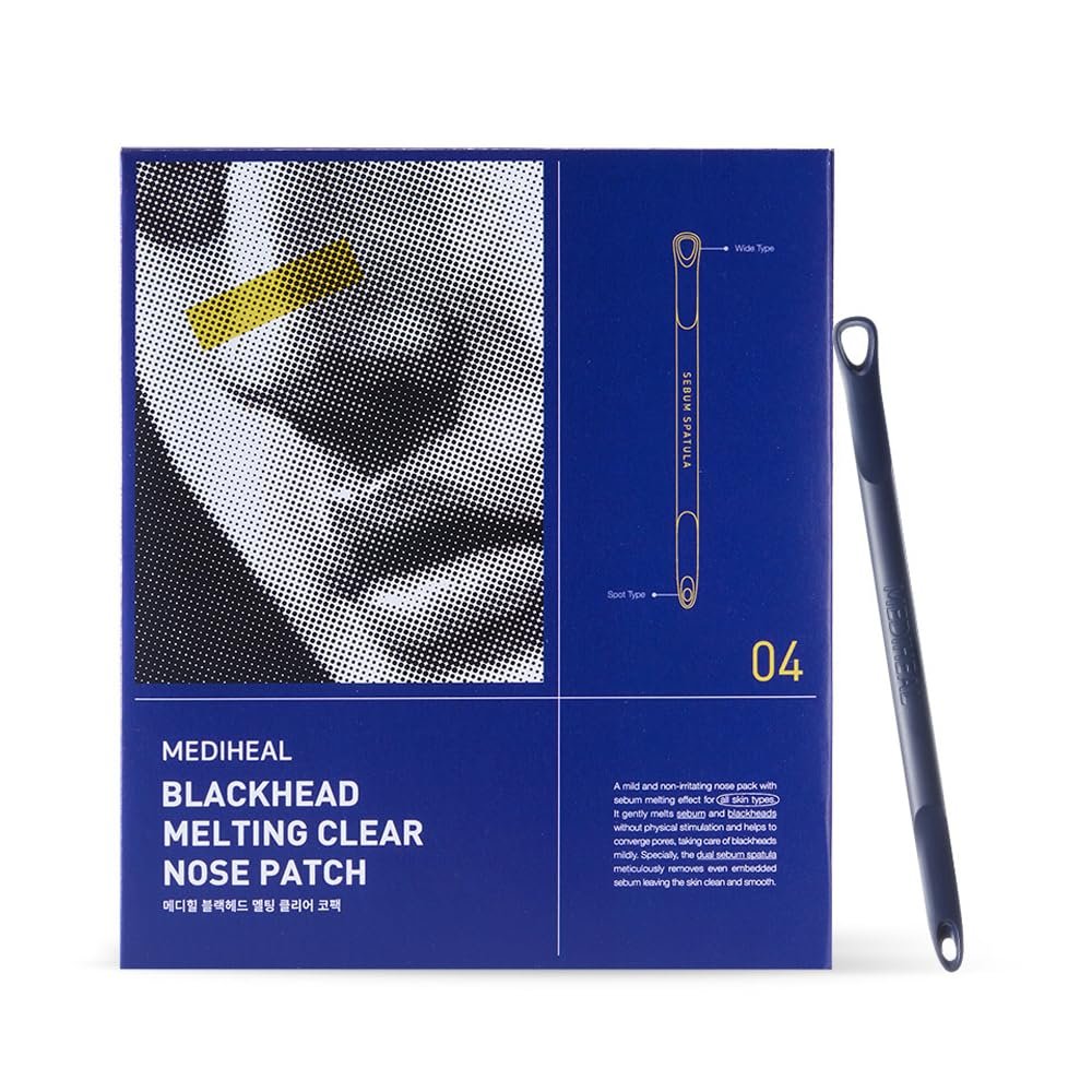 Mediheal Blackhead Melting Clear Nose Patch (4 Pack) – 3-Step Pore Melting & Soothing Sheets with Blackhead Remover Tool Avelisse