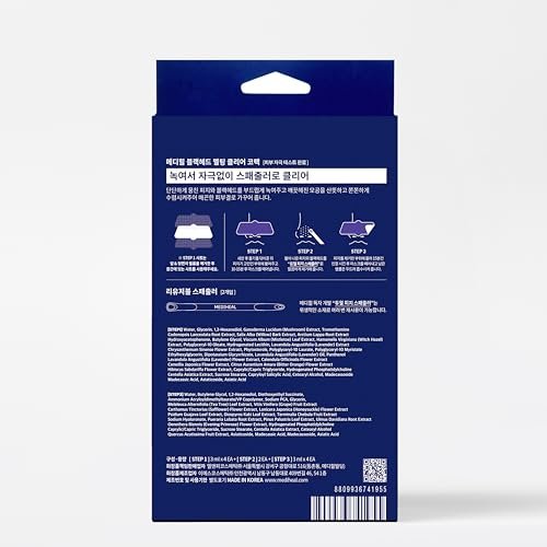 Mediheal Blackhead Melting Clear Nose Patch (4 Pack) – 3-Step Pore Melting & Soothing Sheets with Blackhead Remover Tool Avelisse