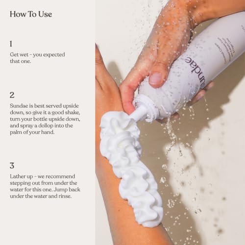sundae Whipped Shower Foam Coconut Cream Foaming Body Wash - 8.9 fl oz (265ml) Avelisse