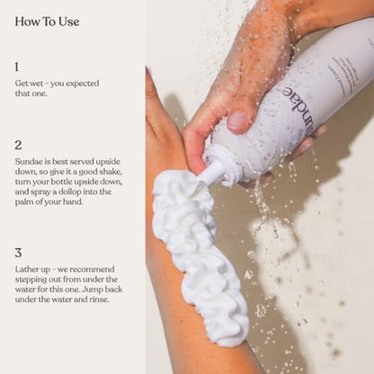 sundae Whipped Shower Foam Coconut Cream Foaming Body Wash - 8.9 fl oz (265ml) Avelisse