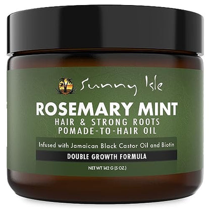 Sunny Isle Rosemary Mint Hair & Strong Roots Pomade with Biotin & Jamaican Black Castor Oil - 5 oz