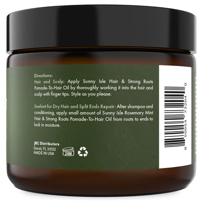 Sunny Isle Rosemary Mint Hair & Strong Roots Pomade with Biotin & Jamaican Black Castor Oil - 5 oz