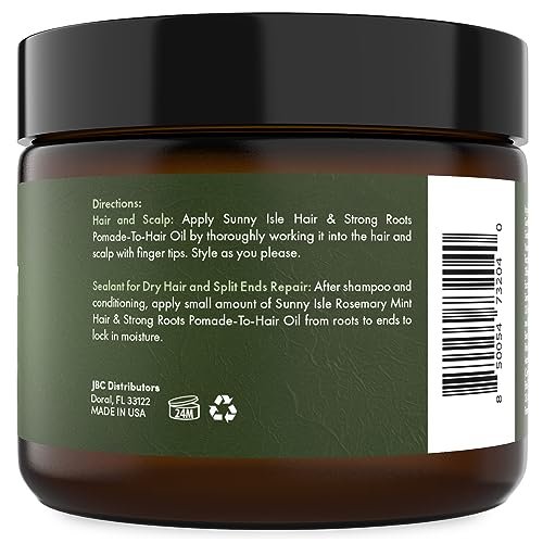 Sunny Isle Rosemary Mint Hair & Strong Roots Pomade with Biotin & Jamaican Black Castor Oil - 5 oz - görsel 14