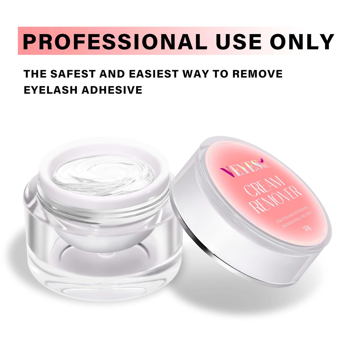 VEYES INC Cream Lash Remover for Lash Extensions – Low Irritation Eyelash Glue Remover, 10g, Professional & Salon Use, Peach - görsel 3