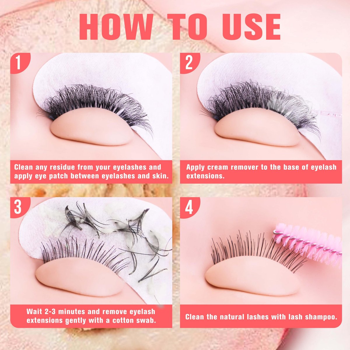 VEYES INC Cream Lash Remover for Lash Extensions – Low Irritation Eyelash Glue Remover, 10g, Professional & Salon Use, Peach - görsel 9