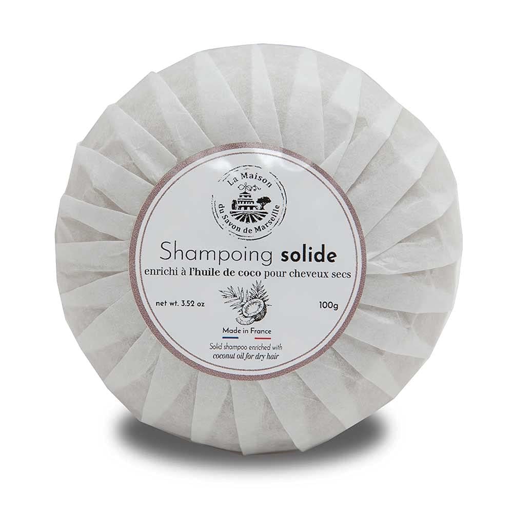 Maison du Savon de Marseille Solid Shampoo Bar with Coconut Oil for Dry Hair - 100g with Travel Soap Holder - görsel 7