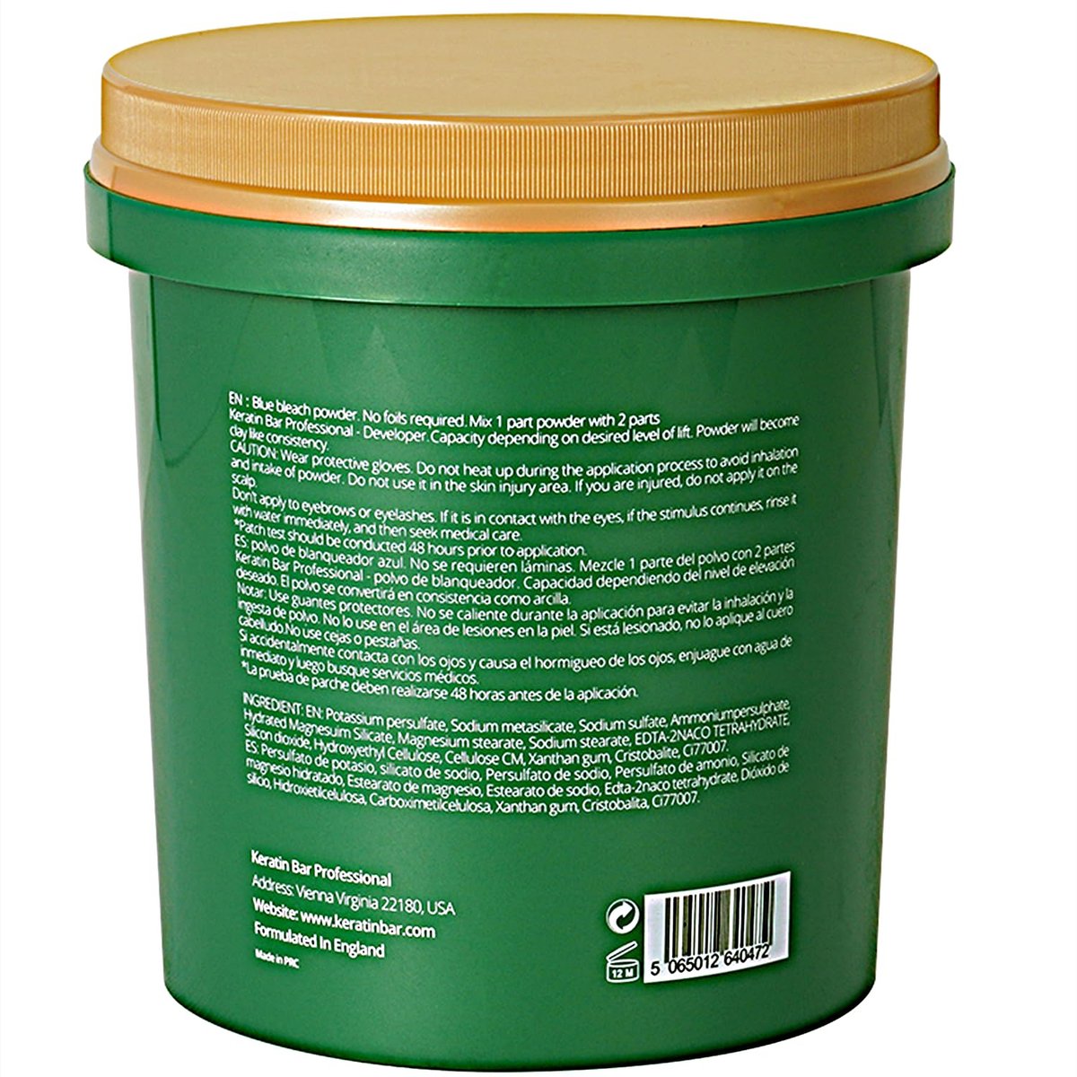 KERATIN BAR Professional Blue Bleaching Powder - Plex Technology - Lifts up to 9 Shades - Maximum Lifting Extra Strength Lightener - Dust Free - 16.9 oz Avelisse