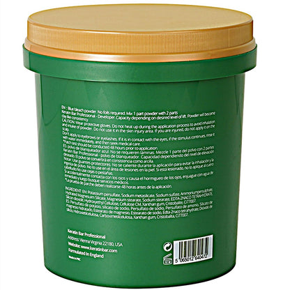 KERATIN BAR Professional Blue Bleaching Powder - Plex Technology - Lifts up to 9 Shades - Maximum Lifting Extra Strength Lightener - Dust Free - 16.9 oz Avelisse