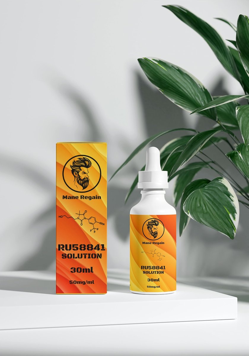 Mane Regain RU58841 5% Solution (50mg/ml) - DHT Blocker - Advanced Hair Loss Treatment - Anti-Androgen Hair Tonic - Promotes Hair Regrowth and Prevents Male Pattern Baldness - 30ml Avelisse