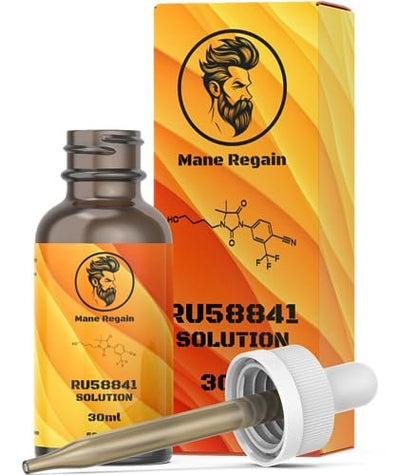Mane Regain RU58841 5% Solution (50mg/ml) - DHT Blocker - Advanced Hair Loss Treatment - Anti-Androgen Hair Tonic - Promotes Hair Regrowth and Prevents Male Pattern Baldness - 30ml Avelisse