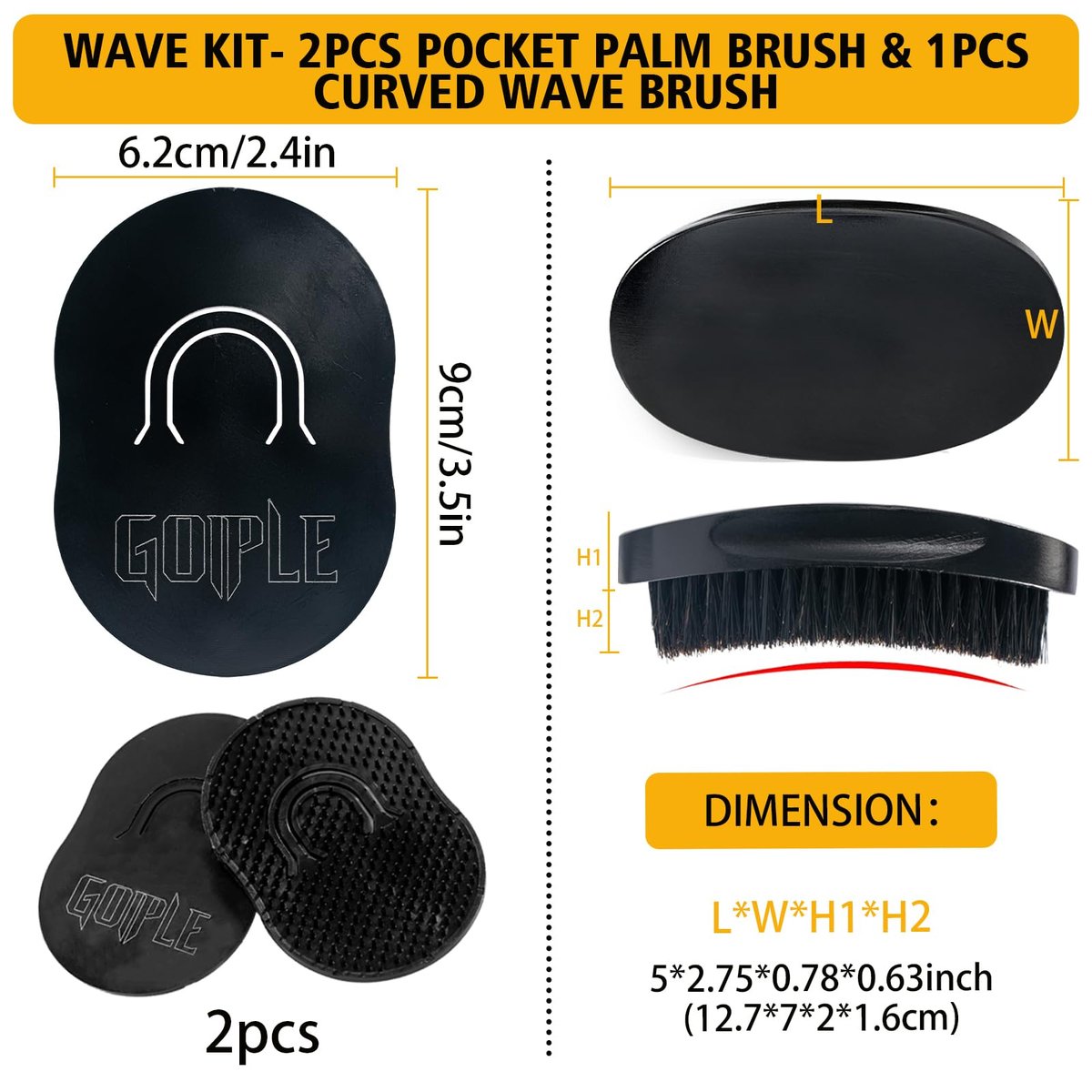 Wave Pomade for Men Strong Hold Easy Wash Hair Cream Grease, Promotes Layered Waves, Moisture, Shine, Brush and Durag Cap Set Avelisse